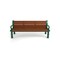 Frog Furnishings Brown 5' Heritage Bench with Green Frame PB 5BROGFHER - alternate 2